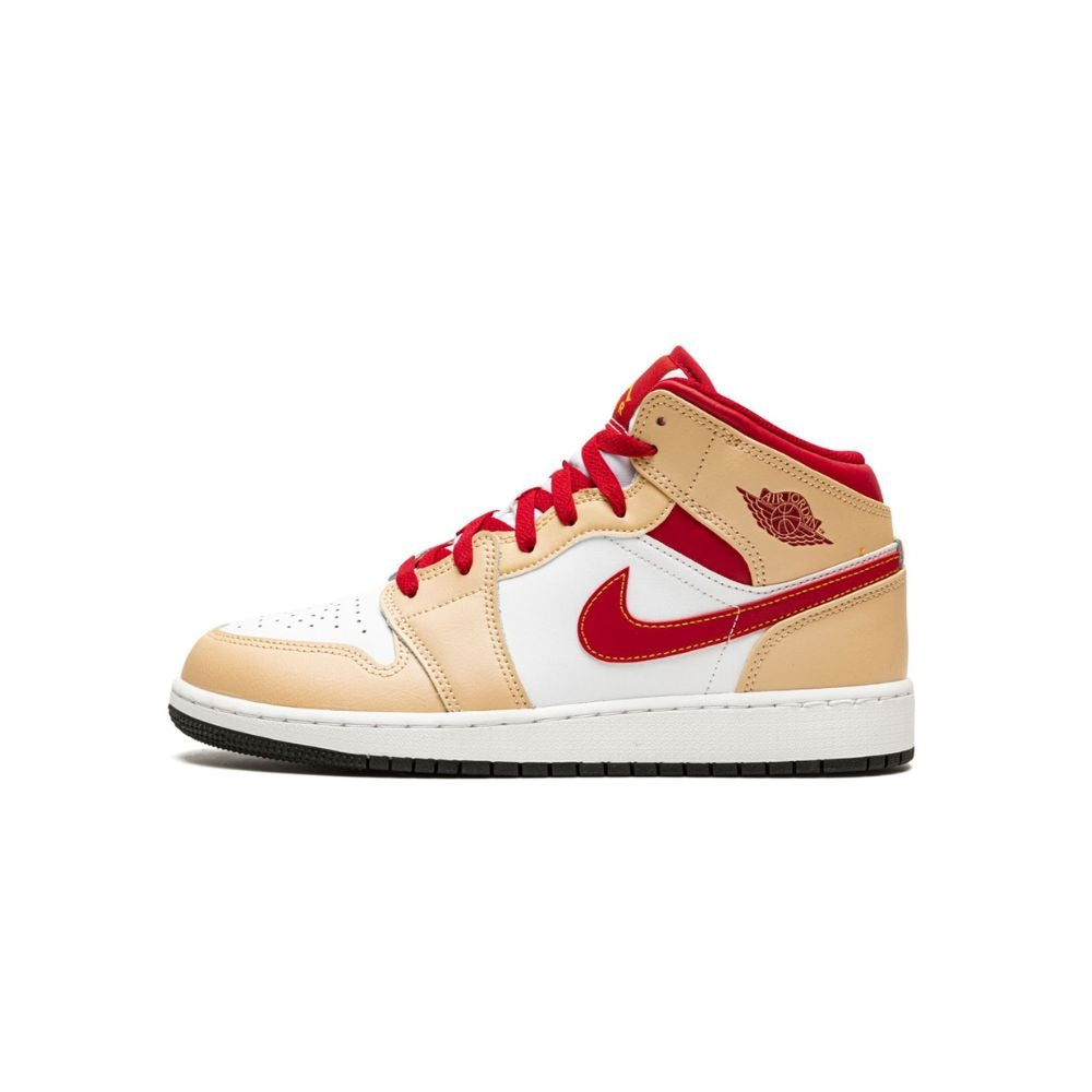 Jordan 1 Mid  Beige Red